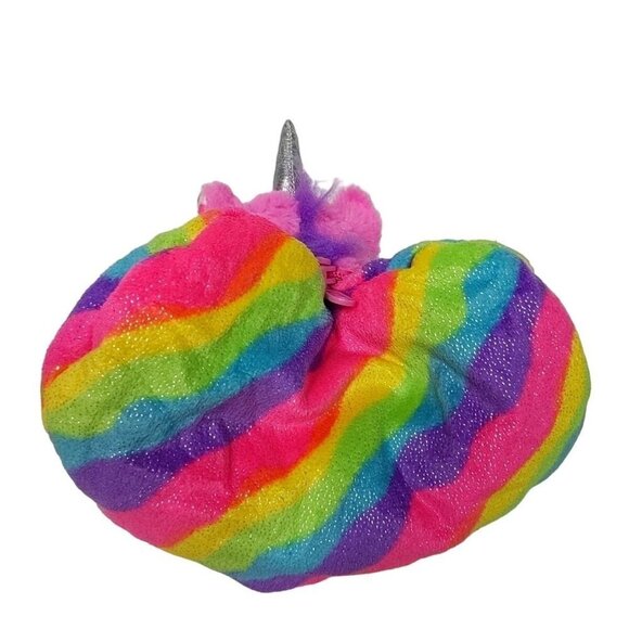Build A Bear Unicorn Rainbow Reversible Heart Plush 9 Inch - Picture 3 of 9